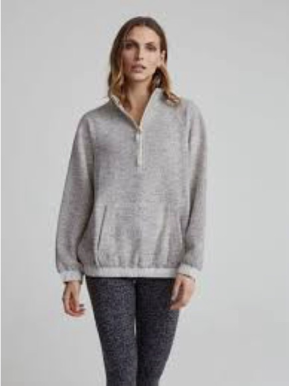 Varley Barnett Half Zip Cotton Blend Pullover Sweatshirt Size S